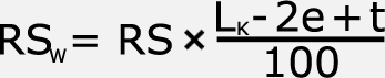 RSw=RS*(Lk-2e+t)/100